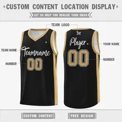 Black White Classic Tops Outdoor Basketball Jersey 2