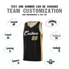 Black White Classic Tops Outdoor Sports Basketball Jersey 3