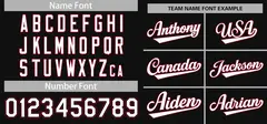 Black White-Crimson Full-Button Classic Baseball Jersey 3