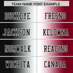 Black White-Crimson Gradient Football Jersey 3