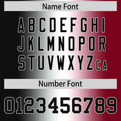 Black White-Crimson Gradient Football Jersey 4