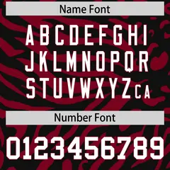 Black White-Crimson Zebra Stripes Authentic Football Jersey 4