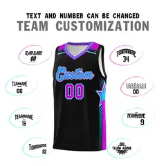 Black White Double Side Basketball Jersey Sets for Men 5