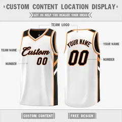 Black White Double Side Casual Basketball Jersey 3