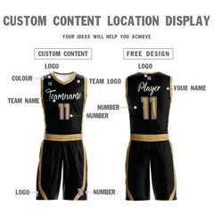 Black White Double Side Mesh Sportswear Basketball Jersey 4