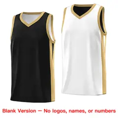 Black White Double Side Mesh Sportswear Basketball Jersey 7