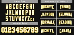 Black White-Gold Classic Style Authentic Football Jersey 3
