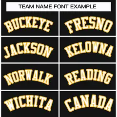Black White-Gold Classic Style Hockey Jersey 3