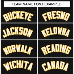 Black White-Gold Classic Style Hockey Jersey 3