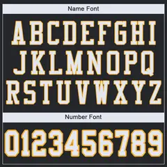 Black White-Gold Mesh Football Jersey 3