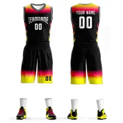 Black White Gradient Fashion Sets Basketball Jersey