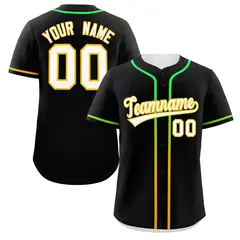Black White Gradient Ribbed Authentic Baseball Jersey 1