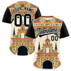 Black White Graffiti Mexican Style Baseball Jersey