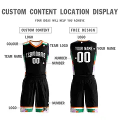 Black White Graffiti Pattern Basketball Jersey 3