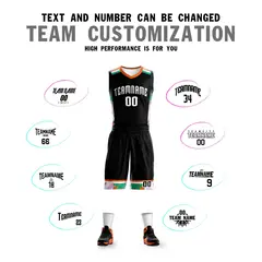 Black White Graffiti Pattern Basketball Jersey 4