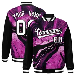 Black White Graffiti Tie Dye Varsity Letterman Jacket