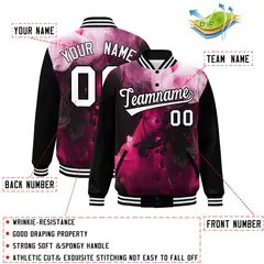 Black White Graffiti Tie Dye Varsity Letterman Jacket 2