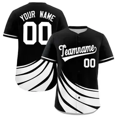 Black White Graffiti Wind Mark Baseball Jersey