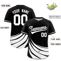 Black White Graffiti Wind Mark Baseball Jersey 2