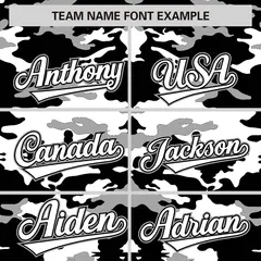 Black White Gray Camo Authentic Baseball Jersey 3