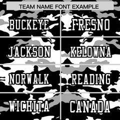 Black White-Gray Camo Authentic Football Jersey 3