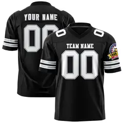 Black White-Gray Classic Authentic Football Jersey 1