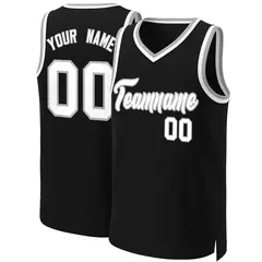 Black White-Gray Classic Basketball Jersey