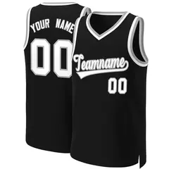 Black White-Gray Classic Basketball Jersey