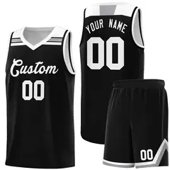 Black White-Gray Classic Basketball Uniform Jersey