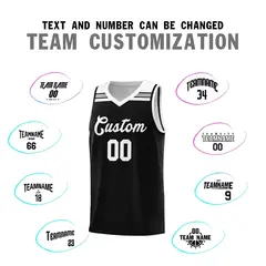 Black White-Gray Classic Basketball Uniform Jersey 3