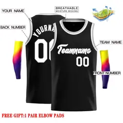 Black White-Gray Classic Casual Basketball Jersey 2