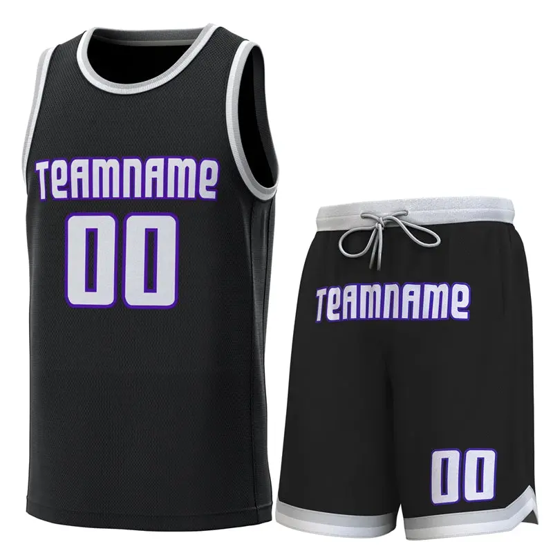 Black White-Gray Classic Sets Basketball Jersey