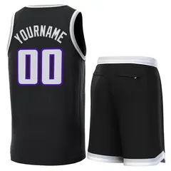 Black White-Gray Classic Sets Basketball Jersey 3