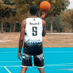 Black White-Gray Double Side Basketball Jersey Sets 3