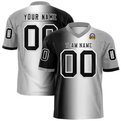Black White-Gray Gradient Fashion Authentic Football Jersey 1