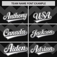 Black White-Gray Ripple Design Authentic Baseball Jersey 4
