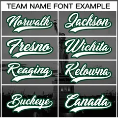 Black White Green New York City Skyline Baseball Jersey 3