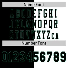Black White Green Split Fashion Basketball Jersey 6