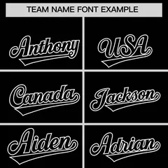 Black White Grid Blur Pattern Authentic Baseball Jersey 3