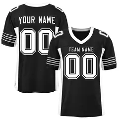 Black White Insert Color Mesh Authentic Football Jersey 1