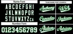 Black White-Kelly Green Classic Two-Button Softball Jersey 3