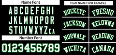 Black White-Kelly Green Classic Two-Button Softball Jersey 3