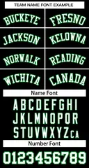 Black White-Kelly Green Classic Two-Button Softball Jersey 3