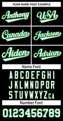 Black White-Kelly Green Classic Two-Button Softball Jersey 3