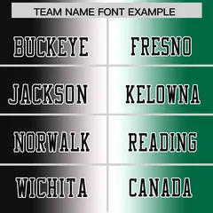 Black White-Kelly Green Gradient Football Jersey 3
