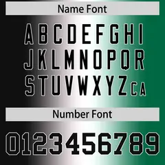 Black White-Kelly Green Gradient Football Jersey 4