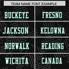 Black White-Kelly Green Graffiti Line Football Jersey 3