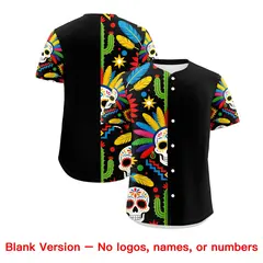 Black White Kelly Green Graffiti Mexican Style Baseball Jersey 2