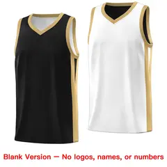 Black White Khaki Double Side Tops Basketball Jersey 3