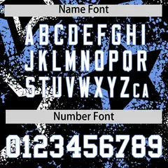 Black White Light Blue Graffiti Star Ink Baseball Jersey 4